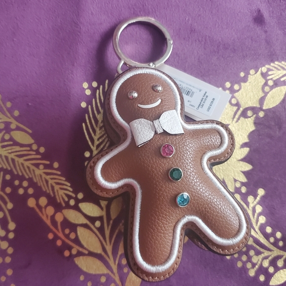 Kate Spade Pillow/ Puffy Gingerbread Man Keychain/Charm Christmas - Picture 5 of 8